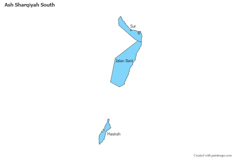 Contoh Peta untuk Ash Sharqiyah South (biru)