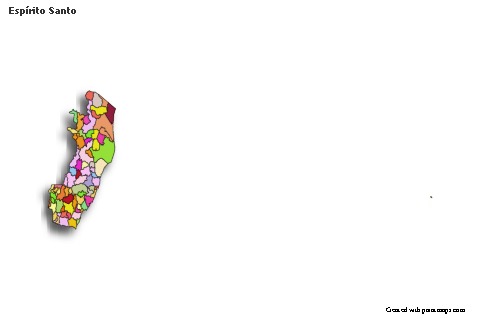Mapas de muestra para Espírito Santo (coloreado,sombrío)