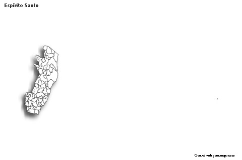 Mapas de muestra para Espírito Santo (blanco-negro,sombrío)
