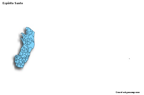 Mapas de muestra para Espírito Santo (azul,sombrío)
