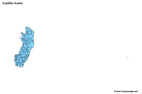 Mapas de muestra para Espírito Santo (azul)