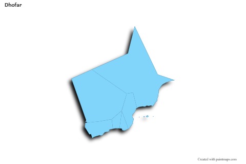 Sample Maps for Dhofar (blue,outline,shadowy)