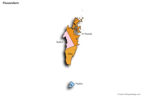Sample Maps for Musandam (colored,shadowy)