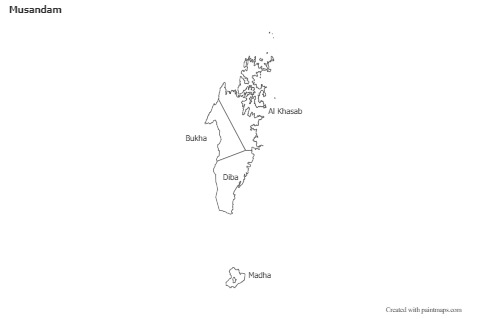 Sample Maps for Musandam (black-white)