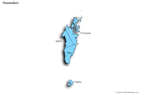 Sample Maps for Musandam (blue,shadowy)