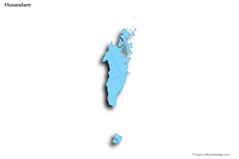Sample Maps for Musandam (blue,outline,shadowy)