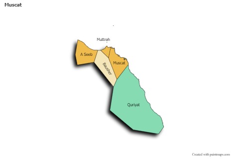 Sample Maps for Muscat (colored,shadowy)