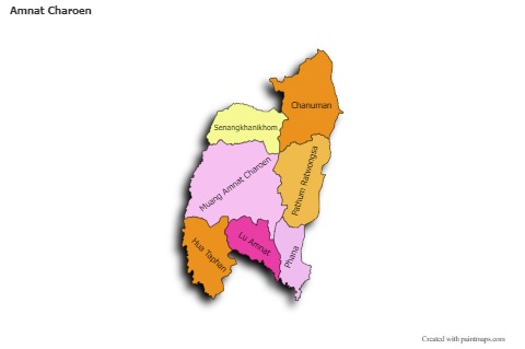 Sample Maps for Amnat Charoen (colored,shadowy)