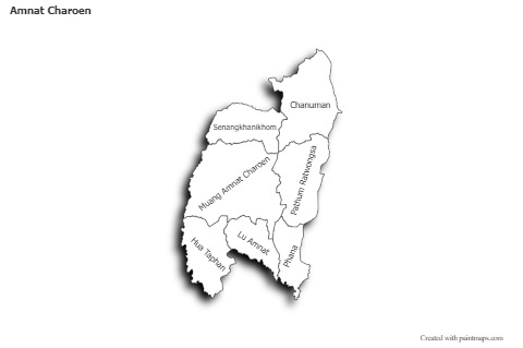 Sample Maps for Amnat Charoen (black-white,shadowy)
