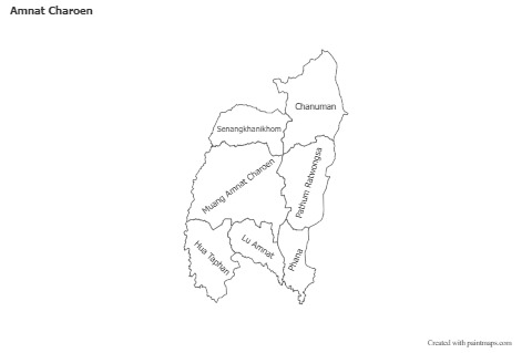 Sample Maps for Amnat Charoen (black-white)