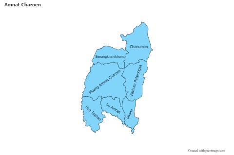 Sample Maps for Amnat Charoen (blue,outline,shadowy)