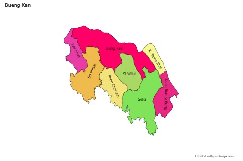 Mapas de muestra para Bueng Kan (coloreado)