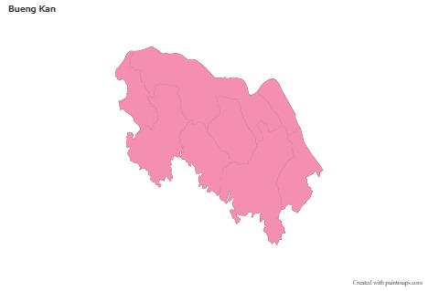 Mapas de muestra para Bueng Kan (rosa,contorno)