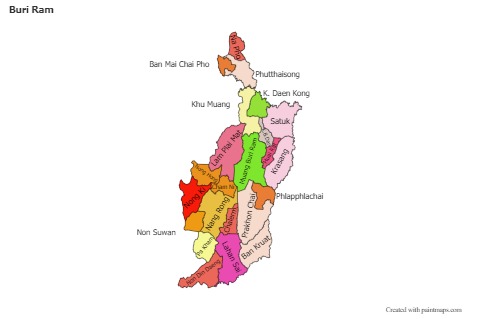 Mapas de muestra para Buri Ram (coloreado)
