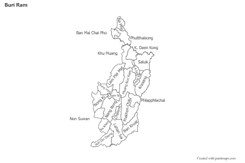Mapas de muestra para Buri Ram (blanco-negro)