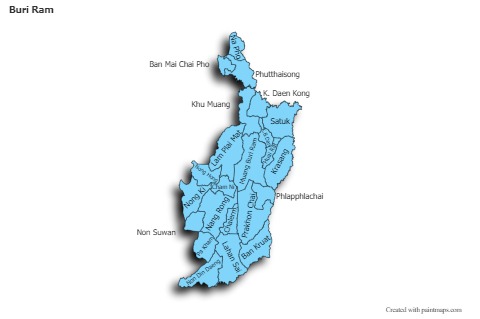 Mapas de muestra para Buri Ram (azul,sombrío)