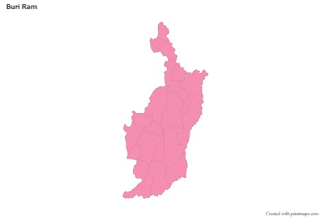Mapas de muestra para Buri Ram (rosa,contorno)