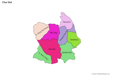 Sample Maps for Chai Nat (colored)