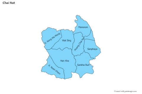 Sample Maps for Chai Nat (blue)