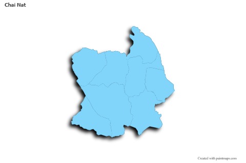 Sample Maps for Chai Nat (blue,outline,shadowy)