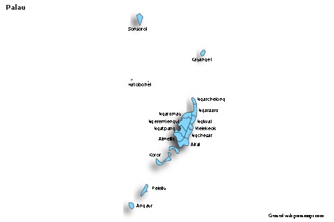 Sample Maps for Palau (blue,shadowy)