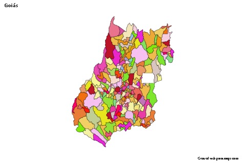 Goiás için Örnek Haritalar (renkli)
