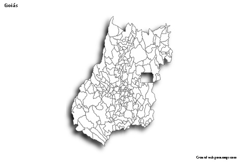Goiás için Örnek Haritalar (siyah-beyaz,gölgeli)