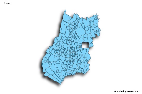 Goiás için Örnek Haritalar (mavi,gölgeli)