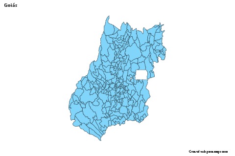 Goiás için Örnek Haritalar (mavi)