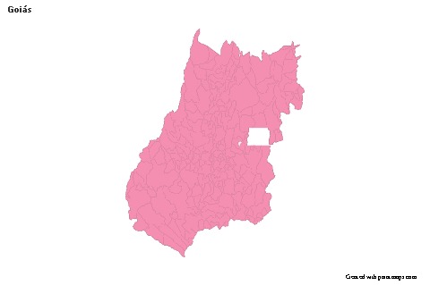 Goiás için Örnek Haritalar (pembe,anahat)