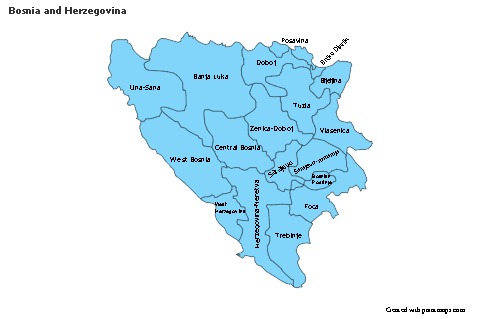 Sample Maps for Bosnia and Herzegovina (blue)