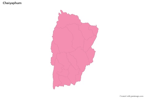 Sample Maps for Chaiyaphum (pink,outline)