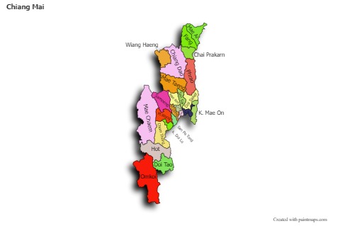 Sample Maps for Chiang Mai (colored,shadowy)