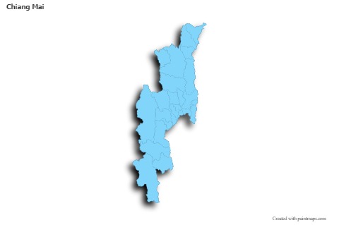 Sample Maps for Chiang Mai (blue,outline,shadowy)