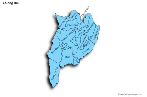 Mapas de muestra para Chiang Rai (azul,sombrío)