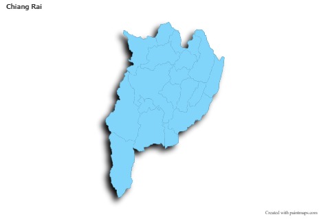 Mapas de muestra para Chiang Rai (azul,contorno,sombrío)