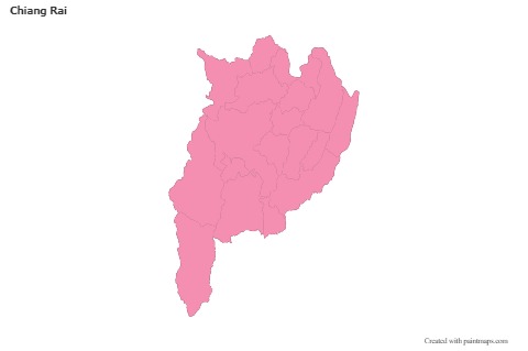 Mapas de muestra para Chiang Rai (rosa,contorno)