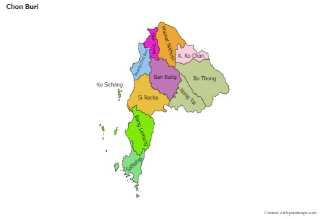 Sample Maps for Chon Buri (colored)