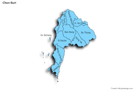 Sample Maps for Chon Buri (blue,shadowy)