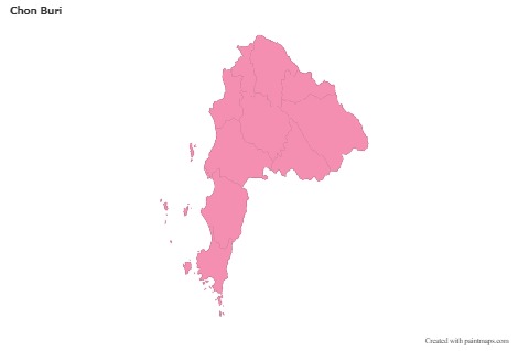 Sample Maps for Chon Buri (pink,outline)