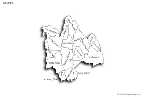 Sample Maps for Kalasin (black-white,shadowy)