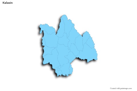 Sample Maps for Kalasin (blue,outline,shadowy)