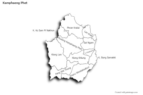 Sample Maps for Kamphaeng Phet (black-white,shadowy)