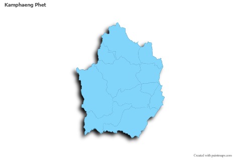 Sample Maps for Kamphaeng Phet (blue,outline,shadowy)