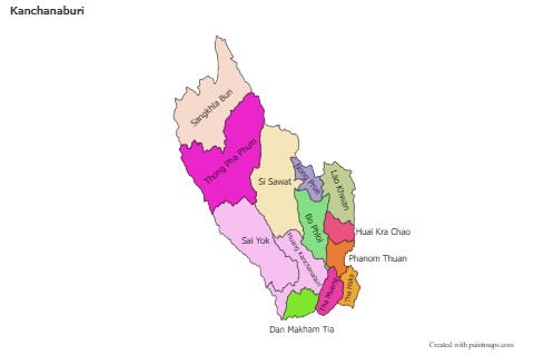 Sample Maps for Kanchanaburi (colored)