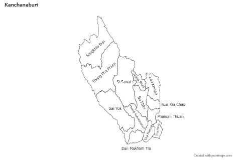 Sample Maps for Kanchanaburi (black-white)