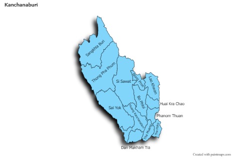 Sample Maps for Kanchanaburi (blue,shadowy)