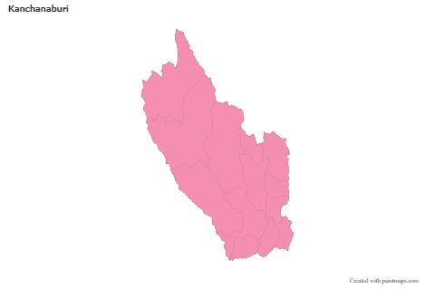 Sample Maps for Kanchanaburi (pink,outline)