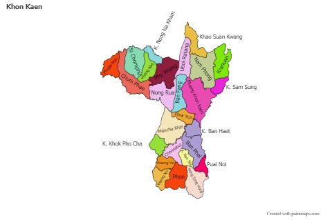 Sample Maps for Khon Kaen (colored)