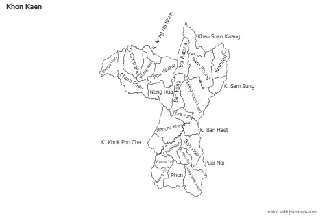 Sample Maps for Khon Kaen (black-white)